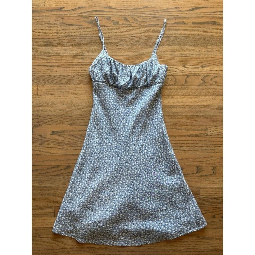 princess polly Elvia Mini Dress Blue Size 2 - Picture 3 of 5